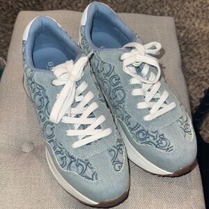 Guess Samra Denim Blue Embroidered Sneakers- US 11 -NWOT